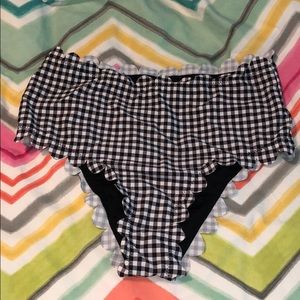 Charlotte Russe High Waist Checkered Bikini Bottom